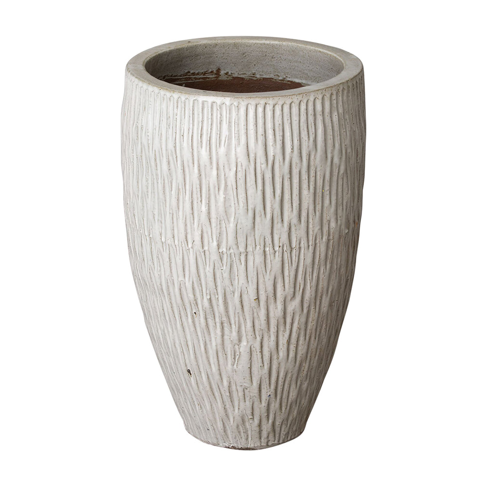 Medium Textured Tapering Planter – Distressed White