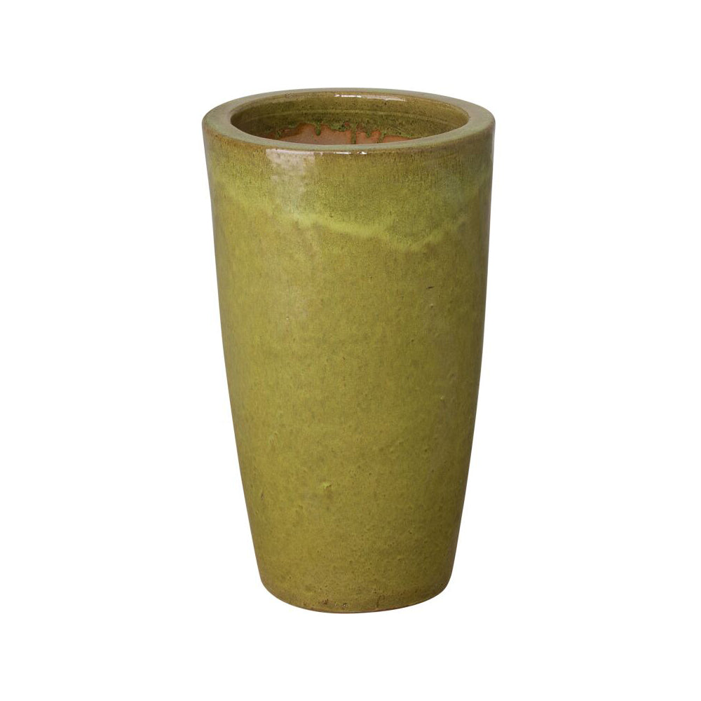 Tall Cylinder Planter - Citron Yellow