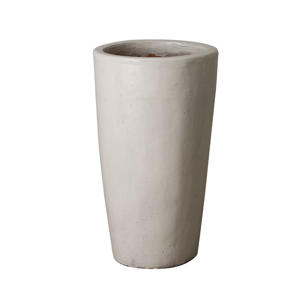 Tall Cylinder Planter - White