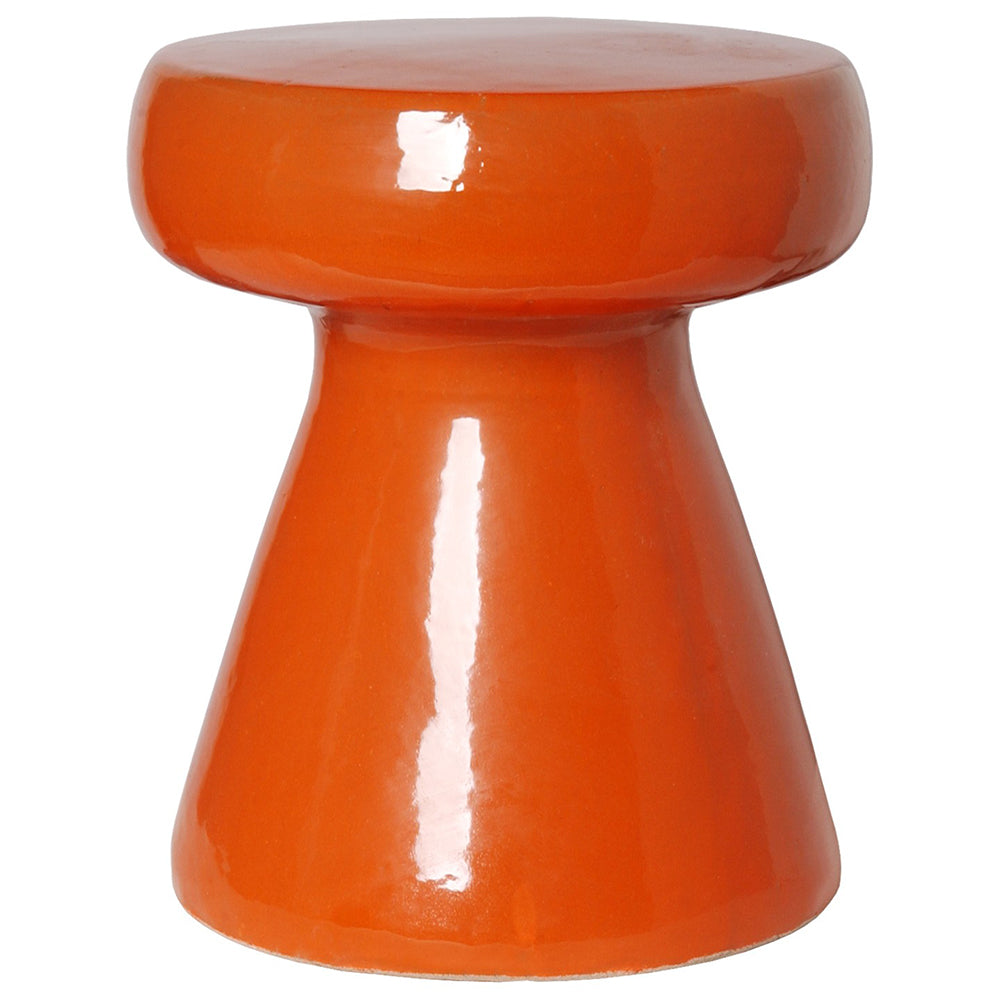 Mushroom Garden Stool - Orange