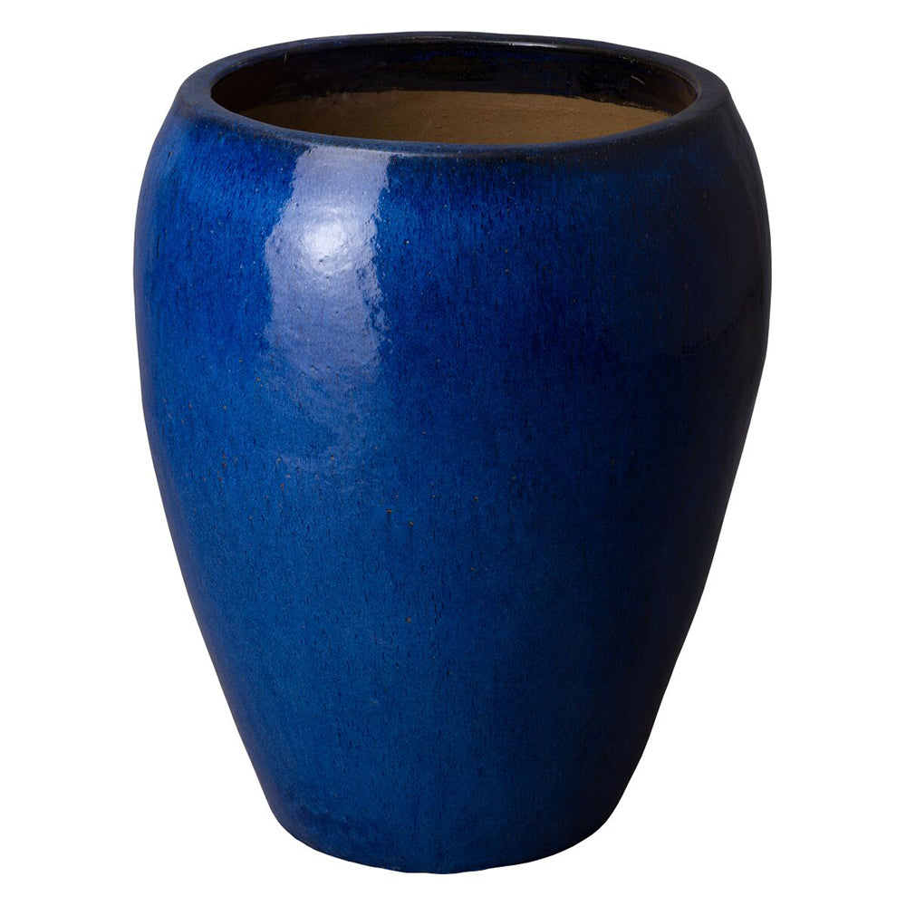 Large Round Tapered Planter - Cobalt Blue