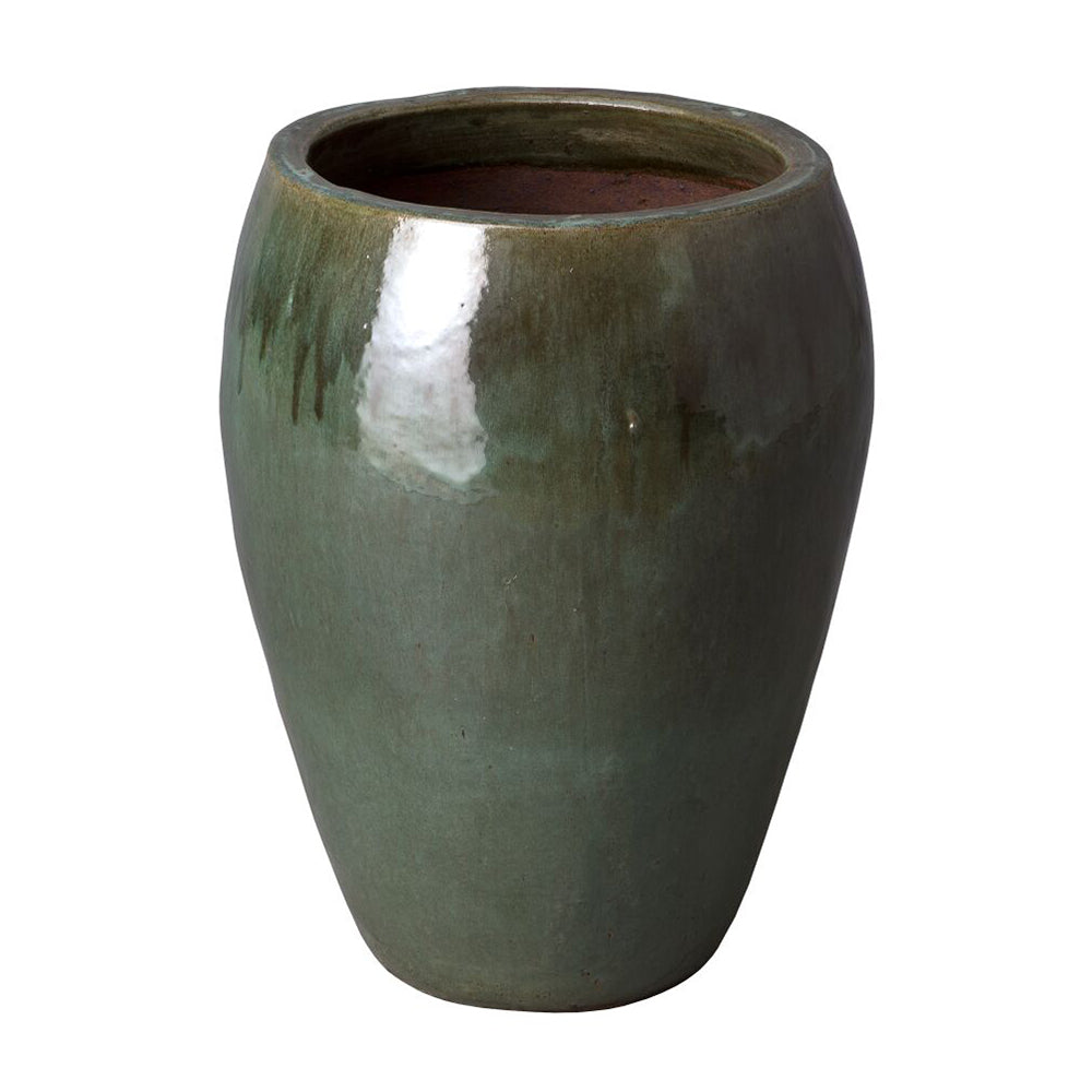 Round Tapered Planter - Tea Green