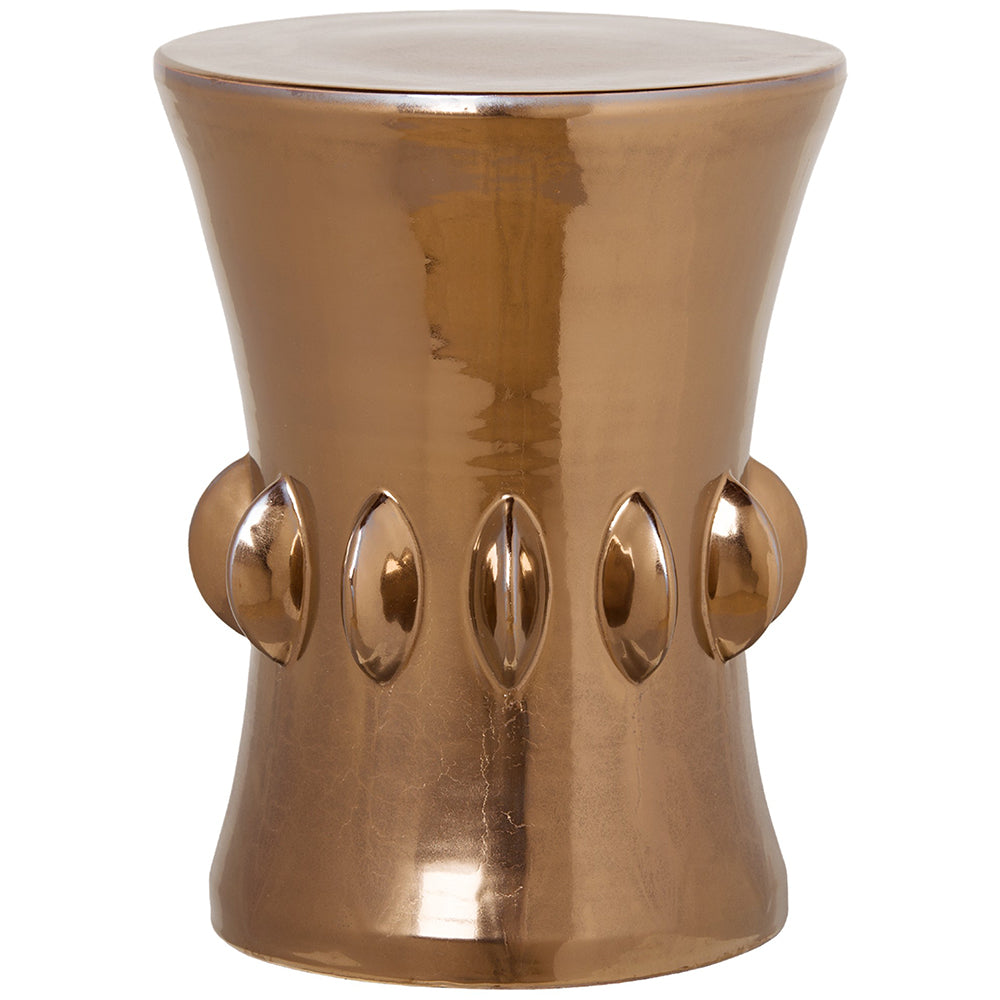 Large Jewel Garden Stool - Gold