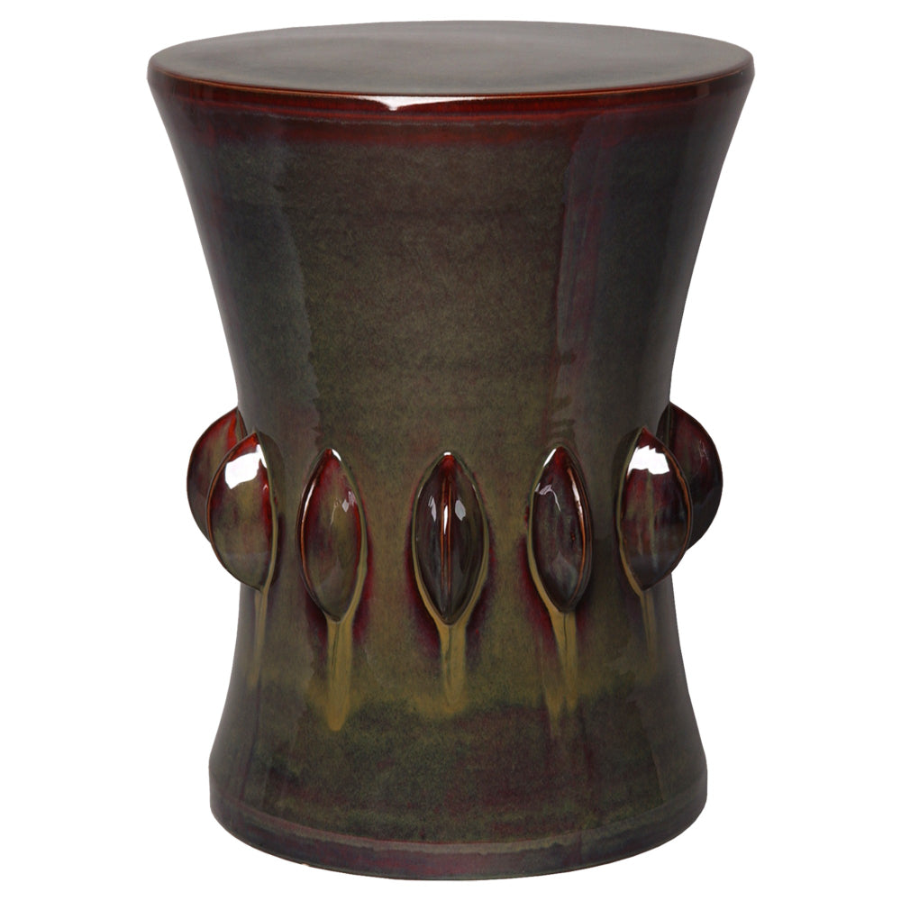 Large Jewel Garden Stool – Green Kelp