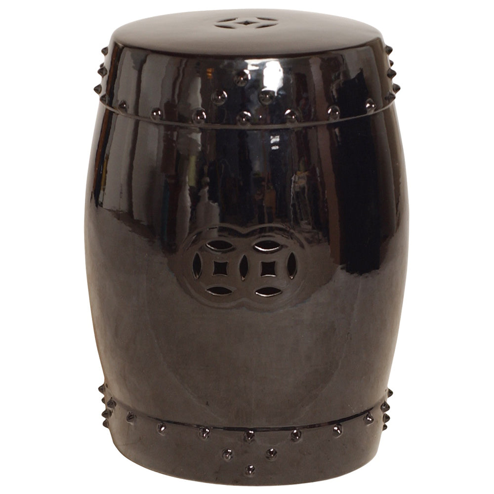 Large Prosperity Garden Stool - Black