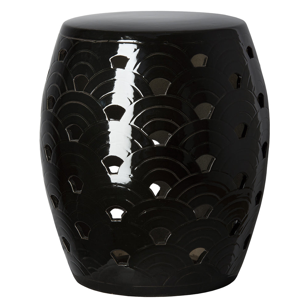 Wave Garden Stool - Black