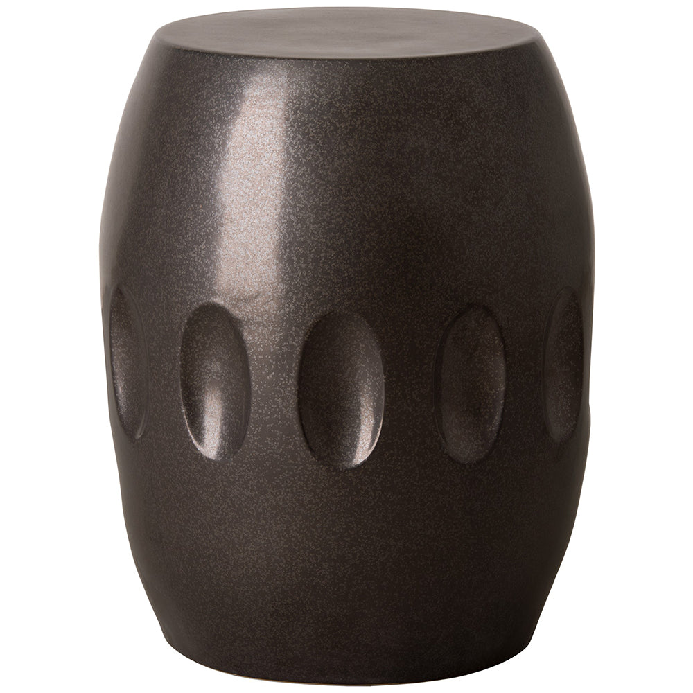 Large Orion Garden Stool - Gun Metal Black