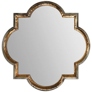 Lourosa Gold & Silver Quatrefoil Mirror