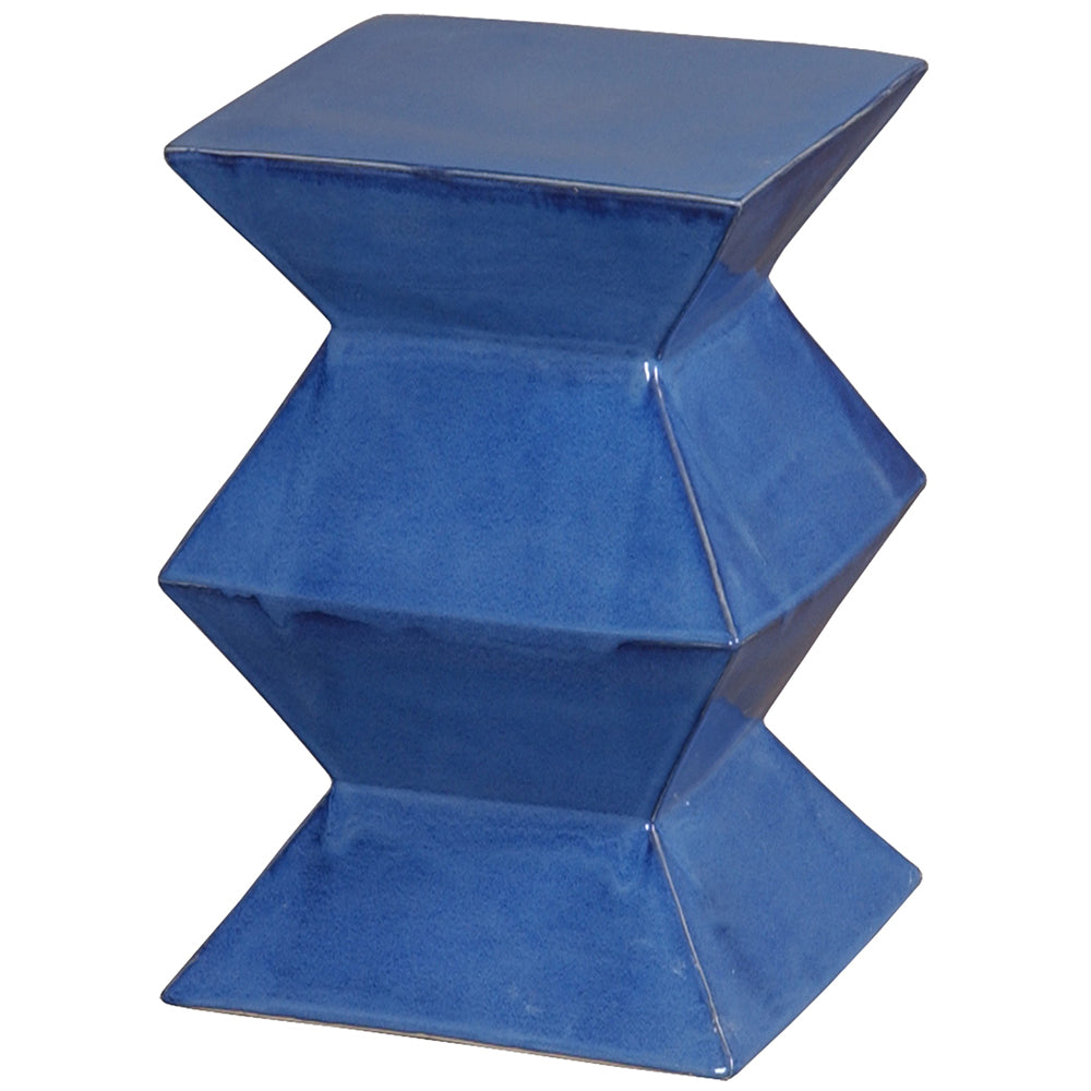 Zigzag Garden Stool - Blue