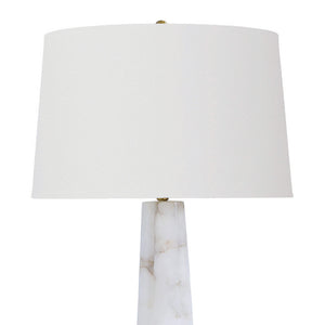 Regina Andrew Large Tapered Alabaster Table Lamp with Linen Shade