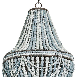 Regina Andrew Draped Wooden Beads Chandelier – Blue