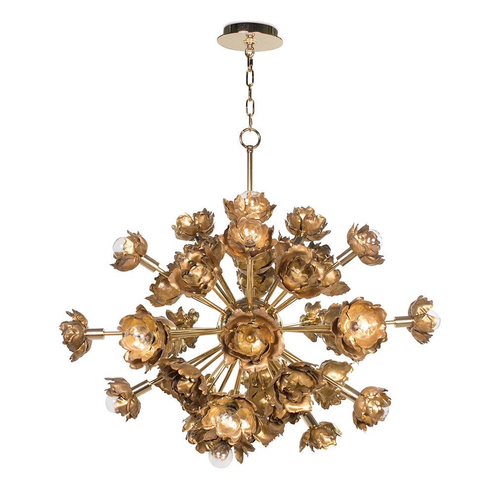 Regina Andrew Gold Blossoms Starburst Chandelier
