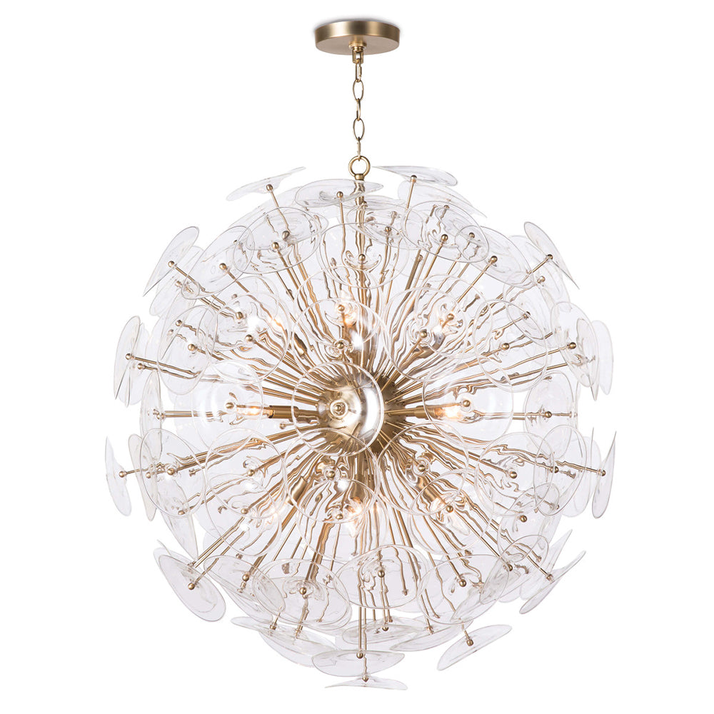 Regina Andrew Glam 12-Bulb Starburst Chandelier – Natural Brass