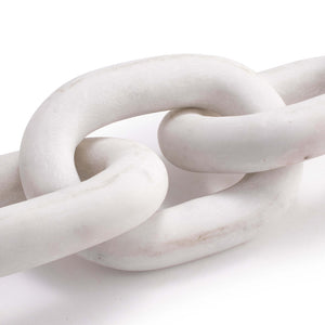 Regina Andrew Marble Chain Sculpture – White