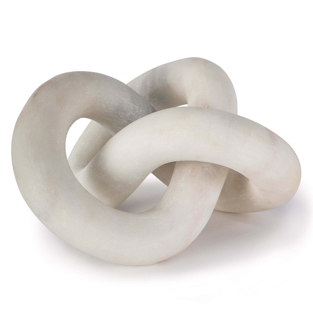 Regina Andrew Infinite Loop Marble Sculpture – White