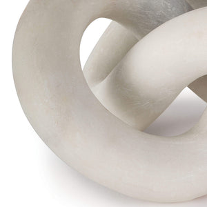Regina Andrew Infinite Loop Marble Sculpture – White