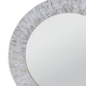 Regina Andrew Large Round Mother of Pearl Mirror