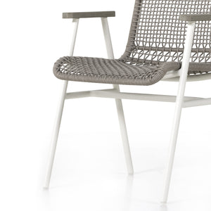 Avera Outdoor Dining Armchair-White