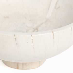Wesson - Turned Pedestal Bowl-Ivory