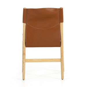 Lulu Armless Dining Chair - Saddle Leather