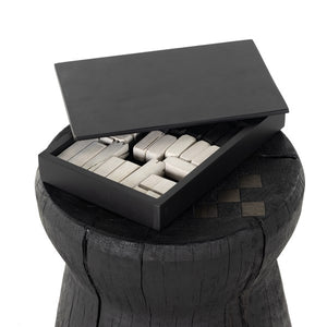 Chess Table-Carbonized Black
