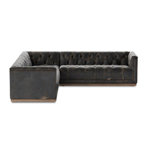 Maxx 3pc Sectional-101-Destroyed Black
