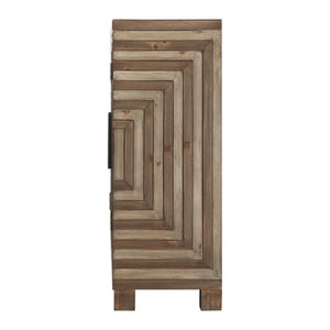 Two-Door Geometric Parquetry Console Cabinet