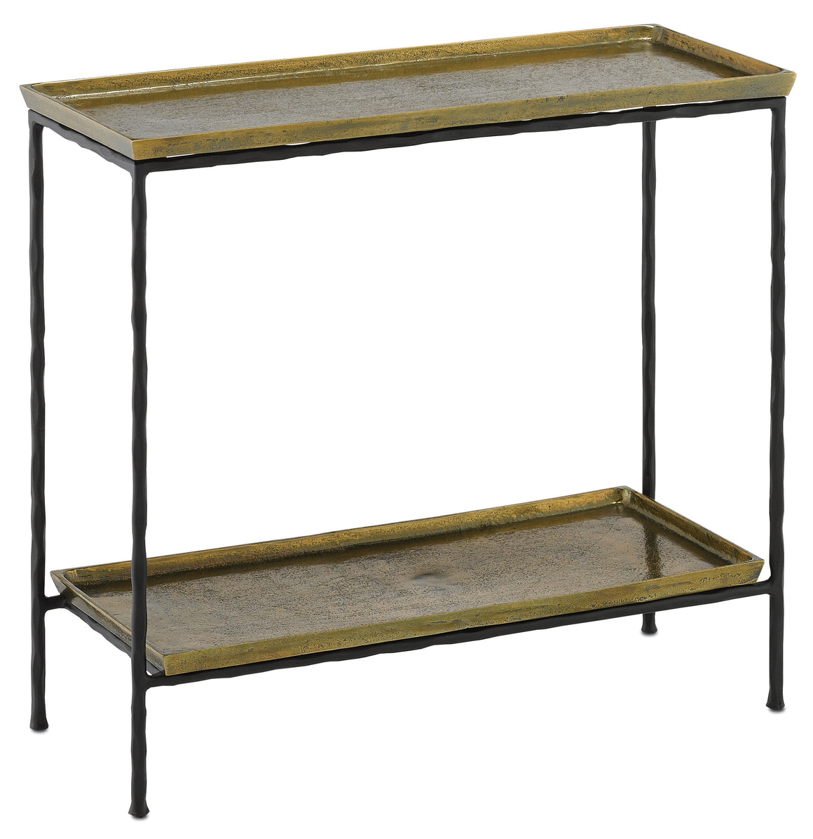 Currey and Company Boyles Brass Side Table