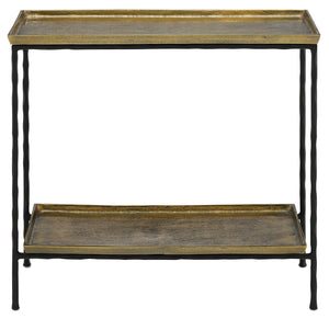 Currey and Company Boyles Brass Side Table