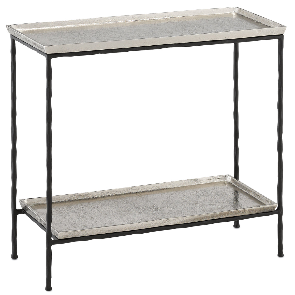 Currey and Company Boyles Silver Side Table