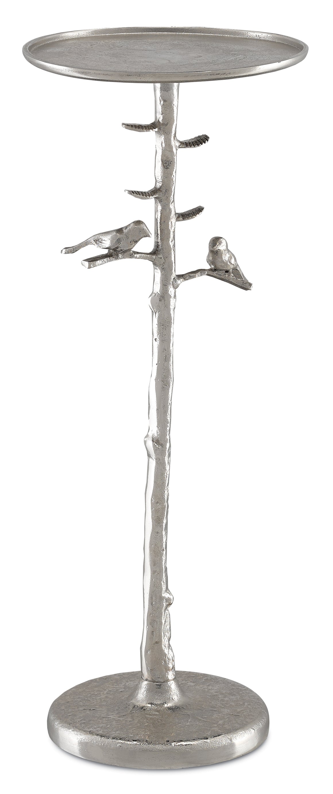 Currey and Company Piaf Silver Drinks Table