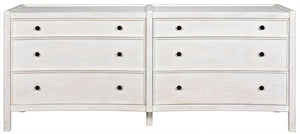 Hampton 6 Drawer Dresser - White Wash
