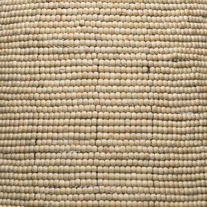 Mango Wood Beads Pendant with White Iron Chain