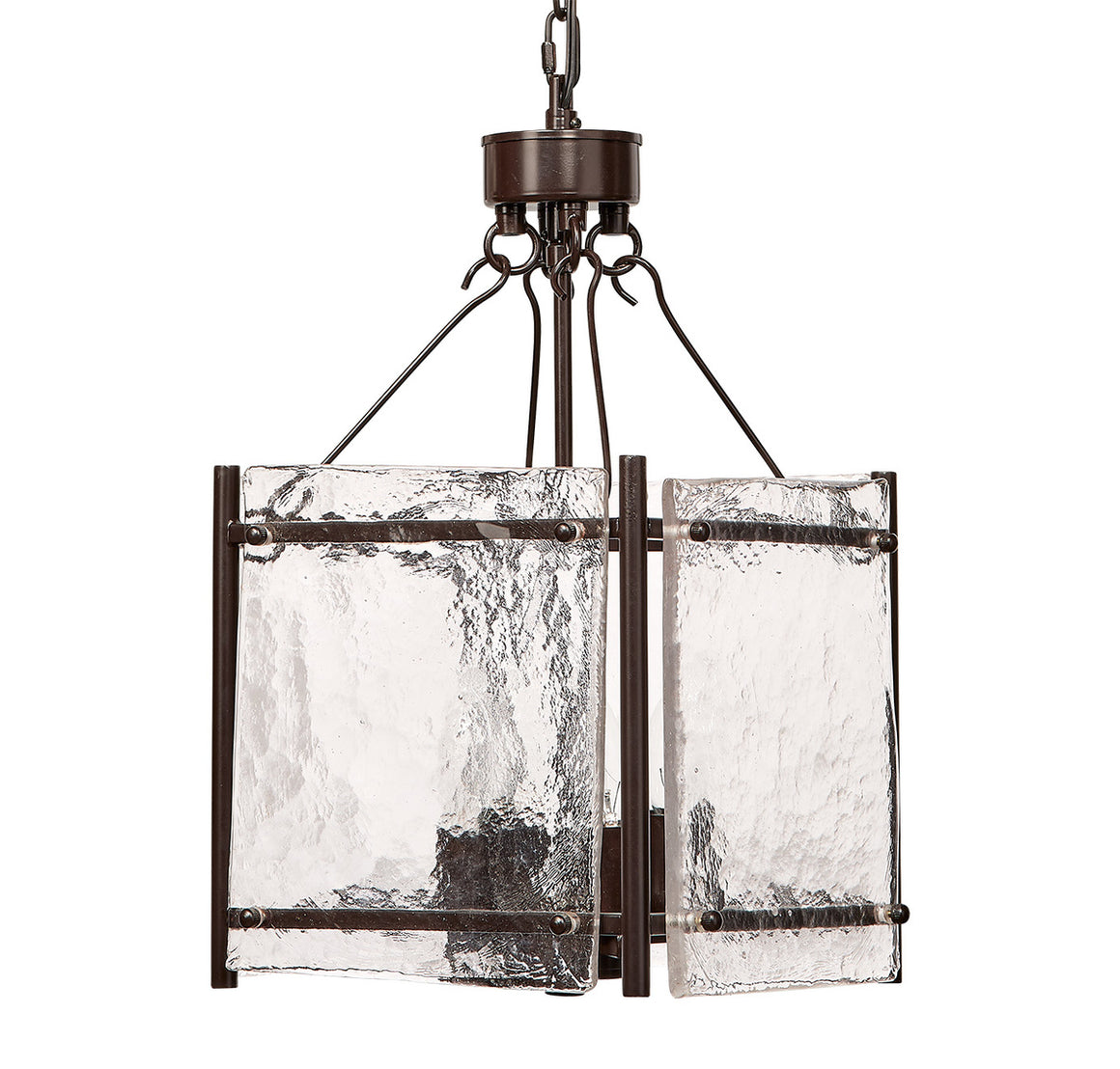 Glenn Small Square Chandelier in Oil Rubbed Bronze
