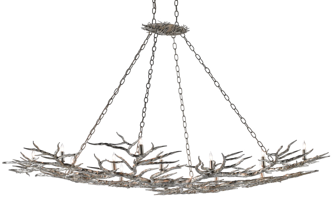 Currey and Company Rainforest Silver Chandelier