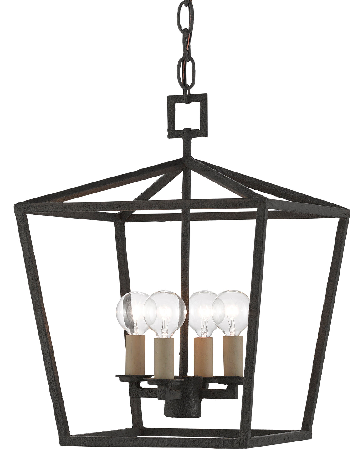 Currey and Company Denison Black Small Lantern