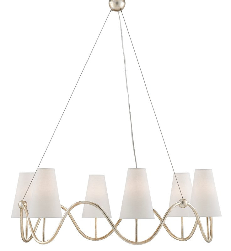 Currey and Company Kadir Chandelier - Silver Granello