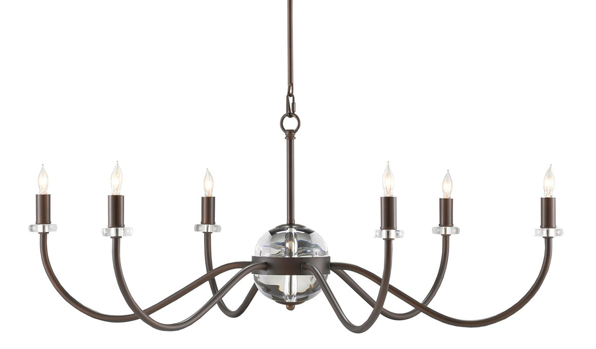 Currey and Company Salerio Bronze Crystal  Chandelier