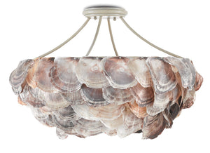 Currey and Company Seahouse Natural Shell Chandelier
