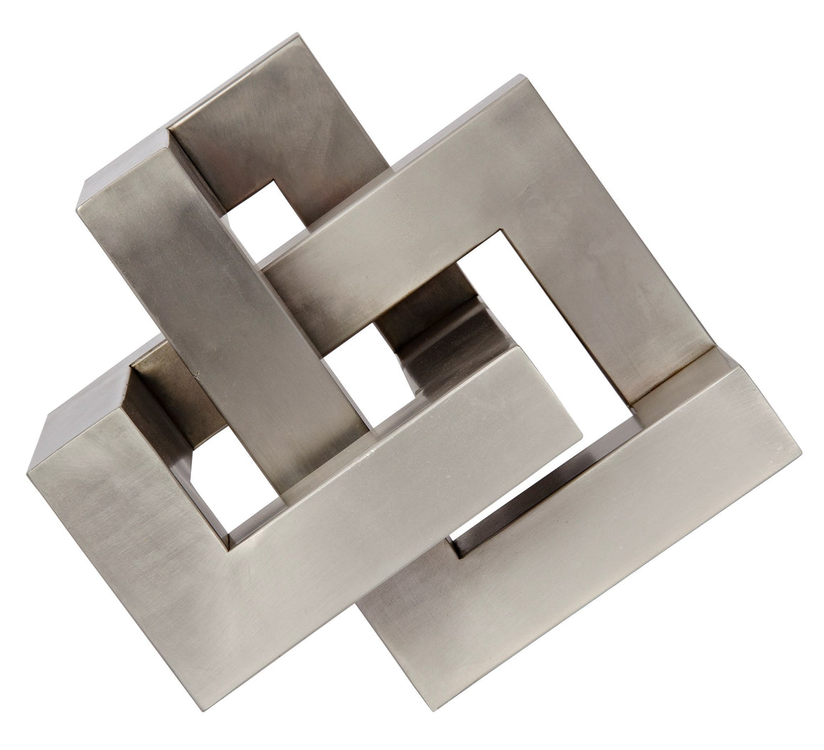 Noir Interlocking Illusion Object - Antique Silver