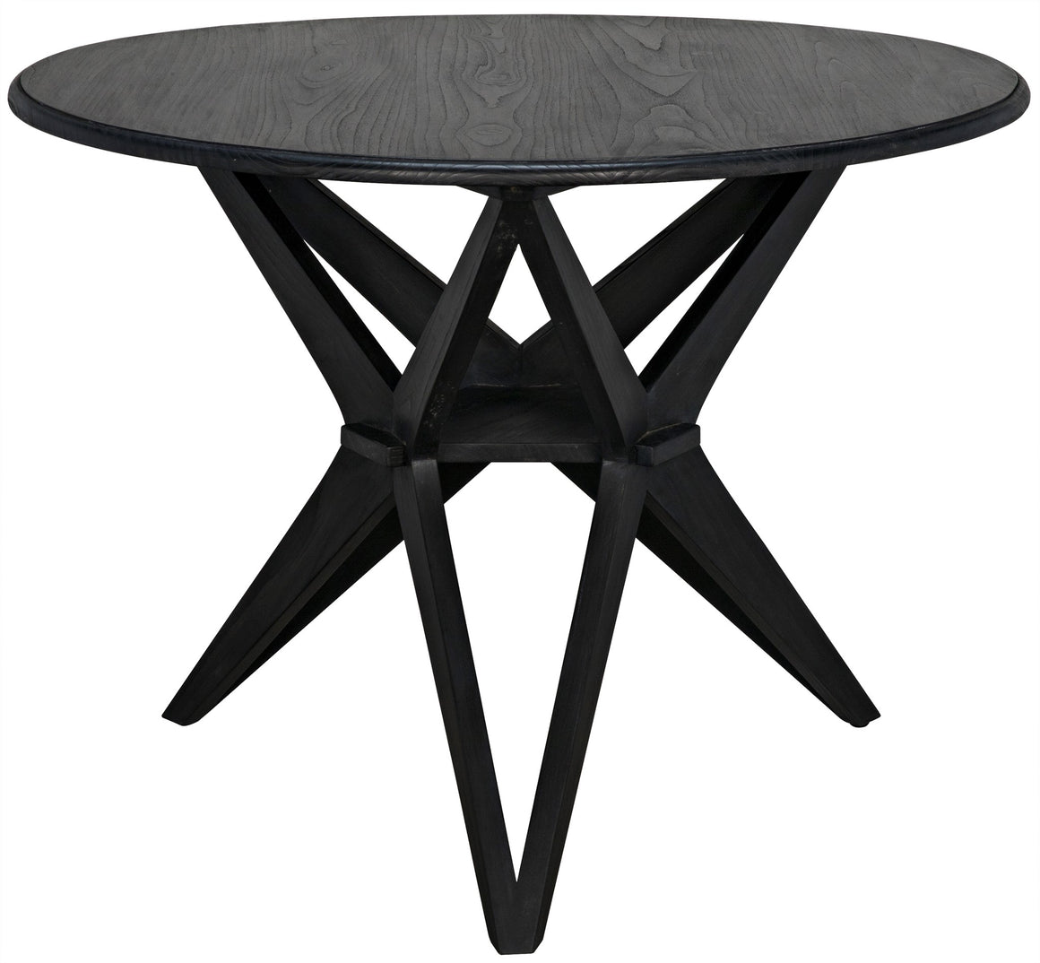 Noir Victor Dining Table - Charcoal Black
