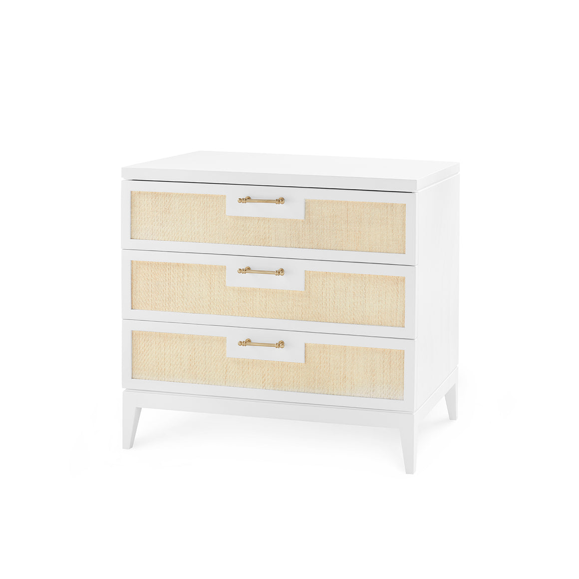 3-Drawer Side Table in White | Astor Collection | Villa & House
