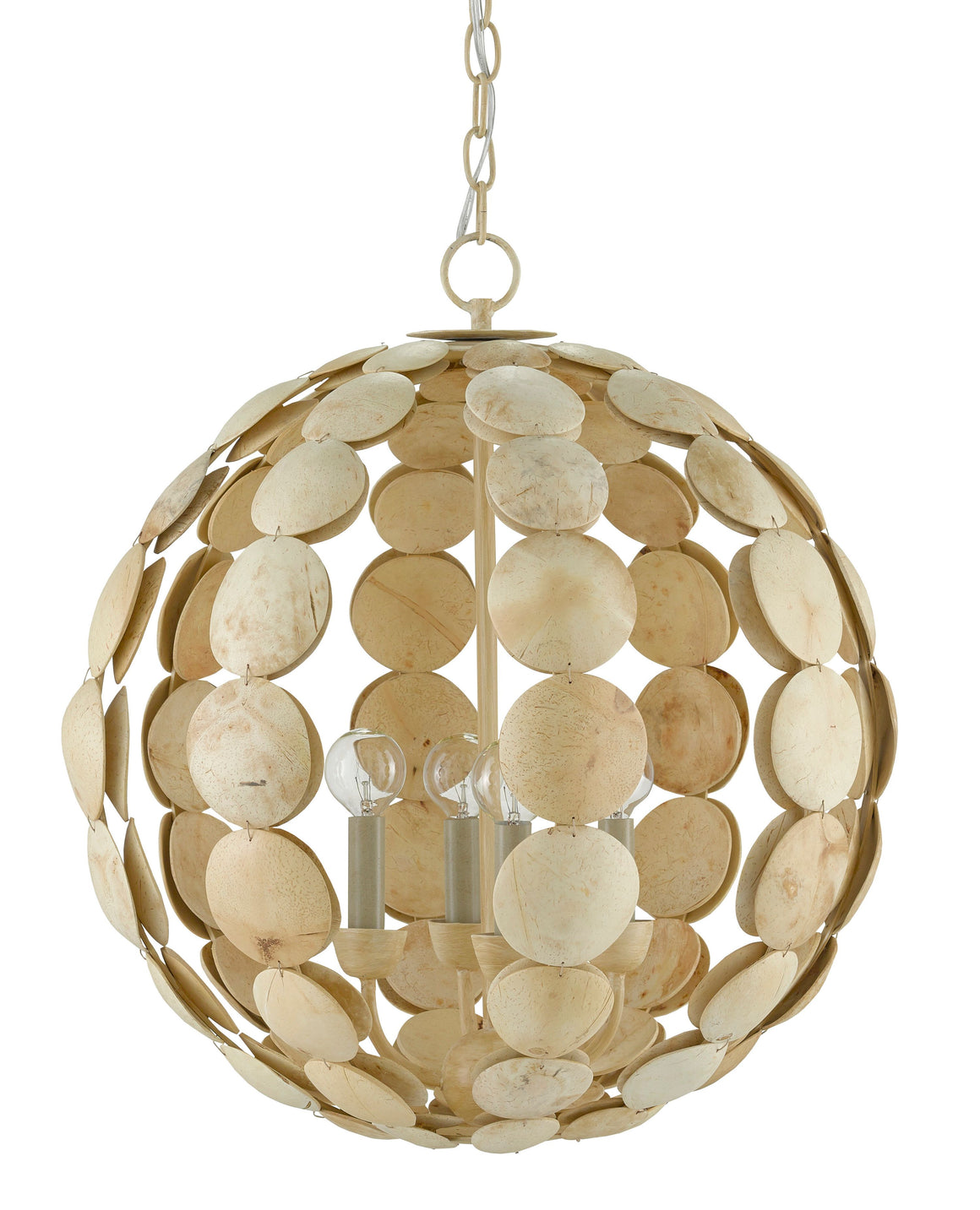 Tartufo Coco Shell Chandelier - Coco Cream