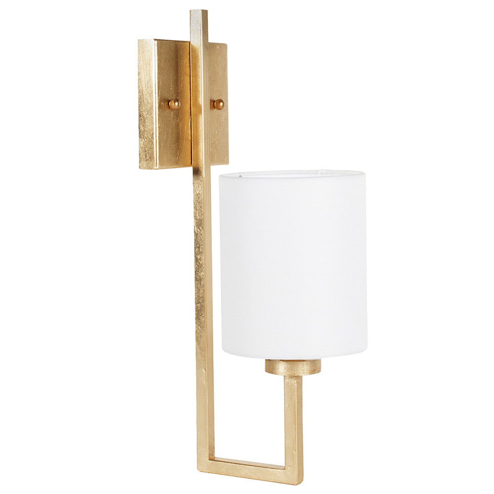 Worlds Away Beckham Sconce – Gold Leaf