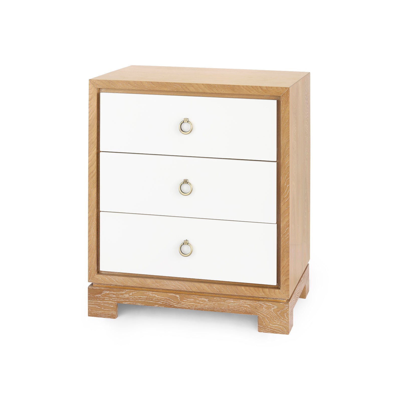 3-Drawer Side Table with Antique Brass Pulls | Berkeley Collection | Villa & House