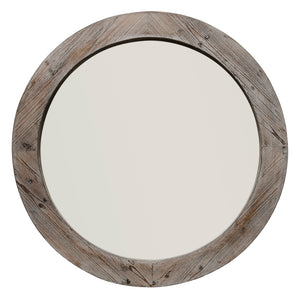 Circular Reclaimed Wood Mirror