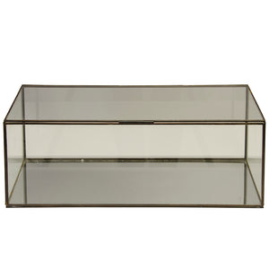 Worlds Away Clear Glass Decorative Box – Large