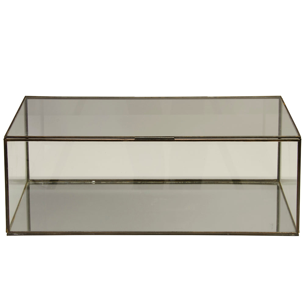 Worlds Away Clear Glass Decorative Box – Large