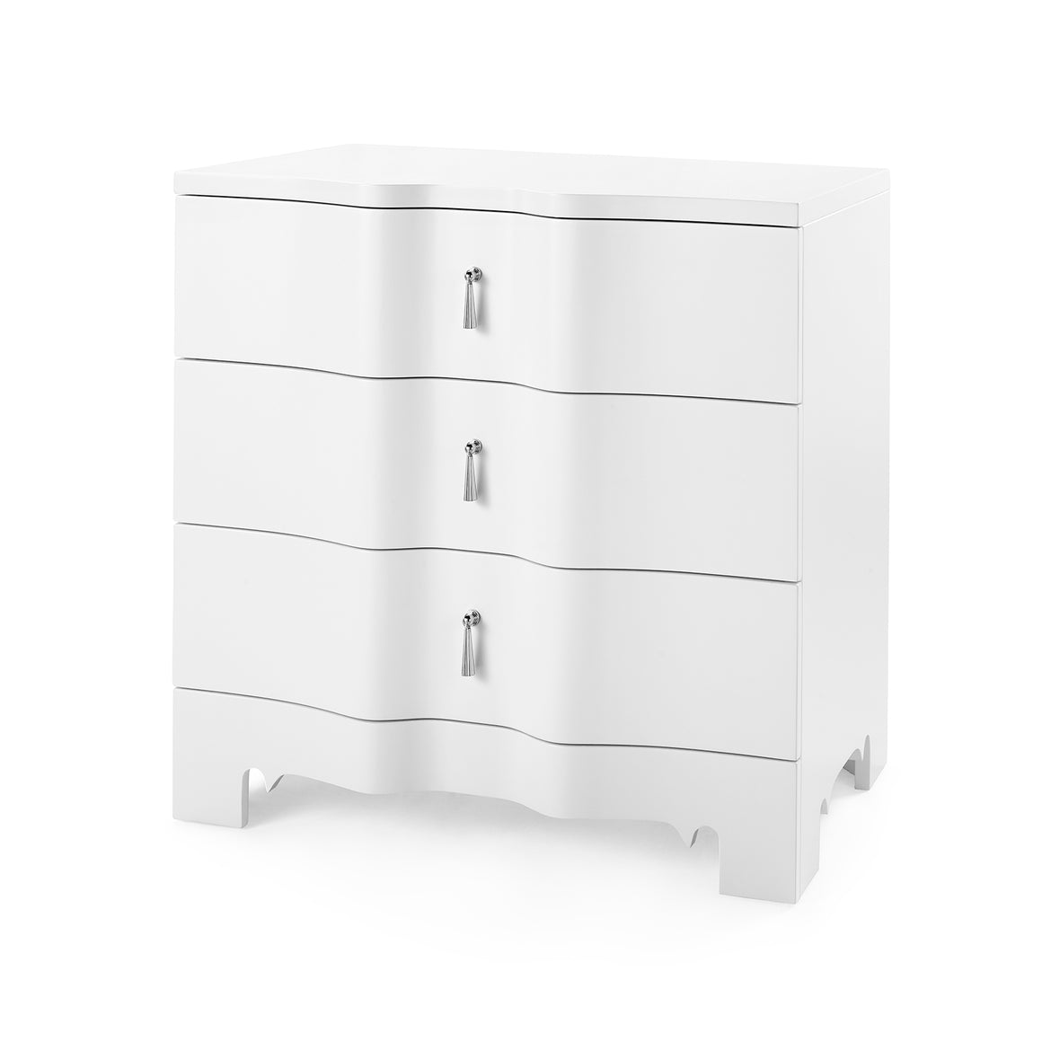 3-Drawer Side Table in White | Brigitte Collection | Villa & House