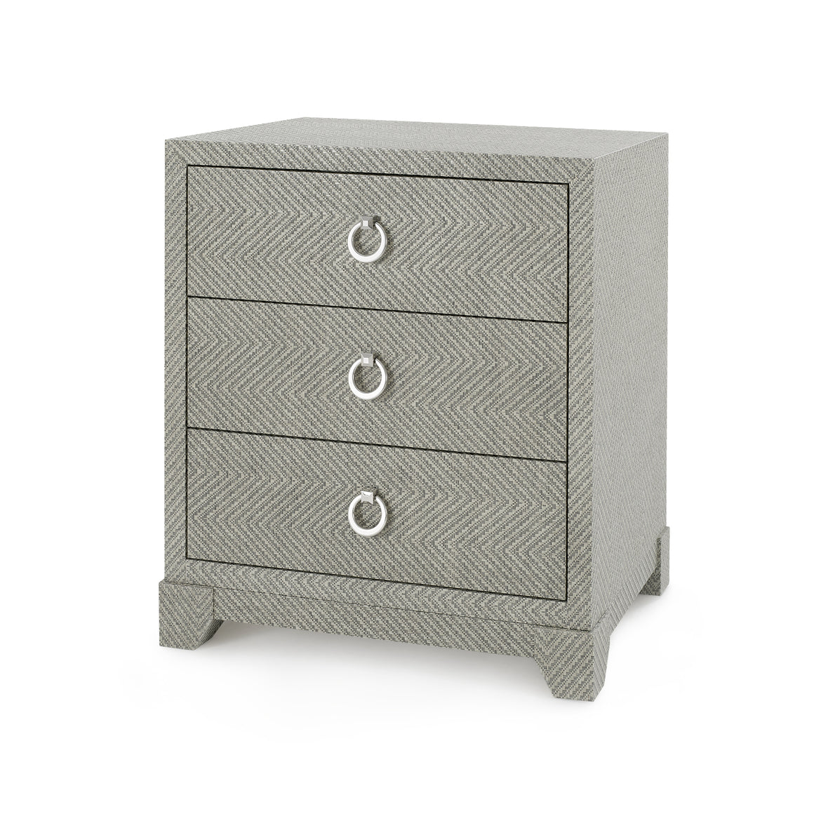 3-Drawer Side Table in Gray Tweed | Brittany Collection | Villa & House